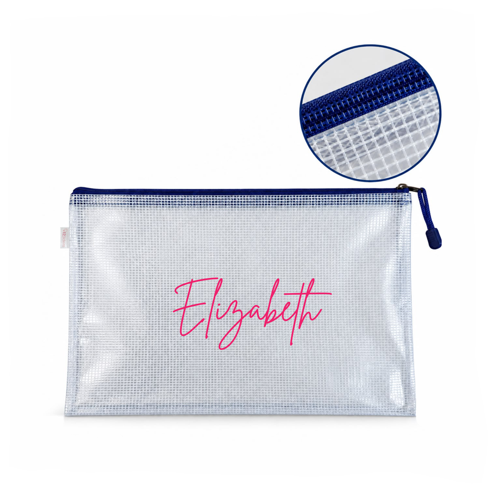 Personalized Clear Waterproof Essentials Pouch