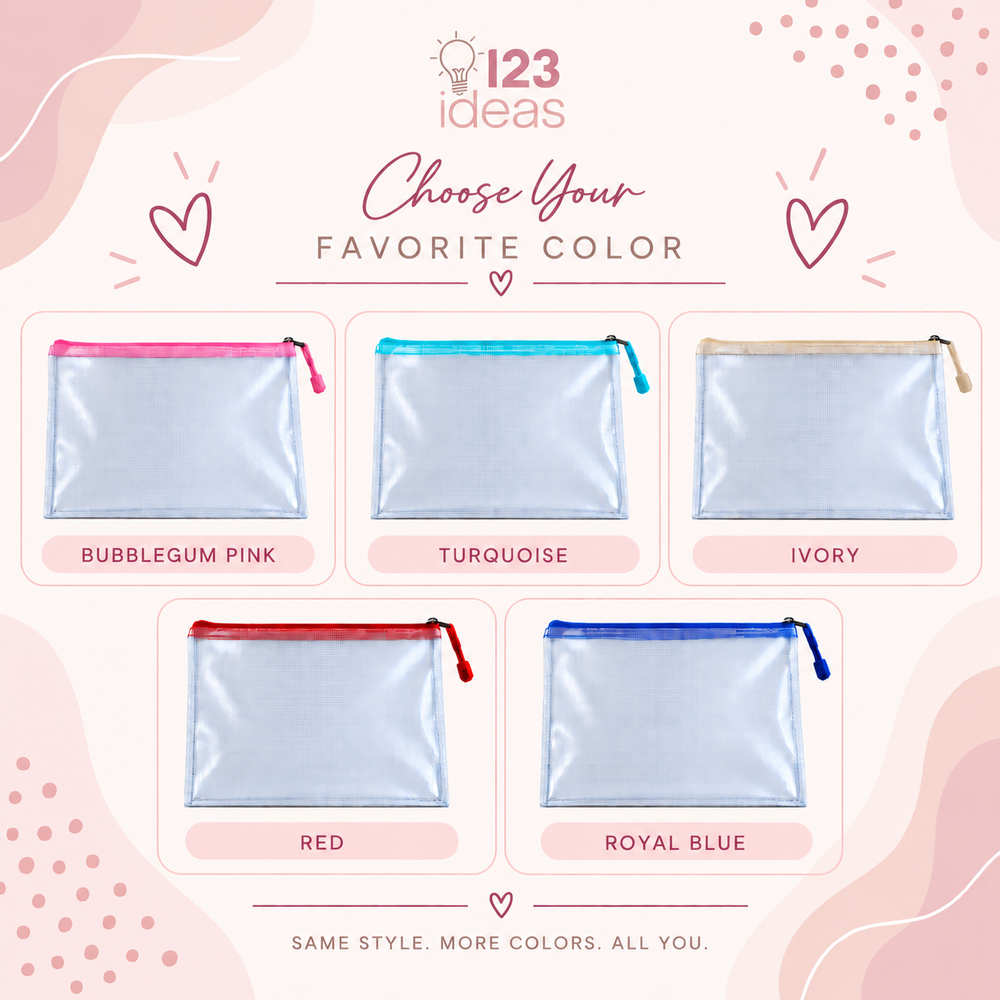 Personalized Clear Waterproof Essentials Pouch