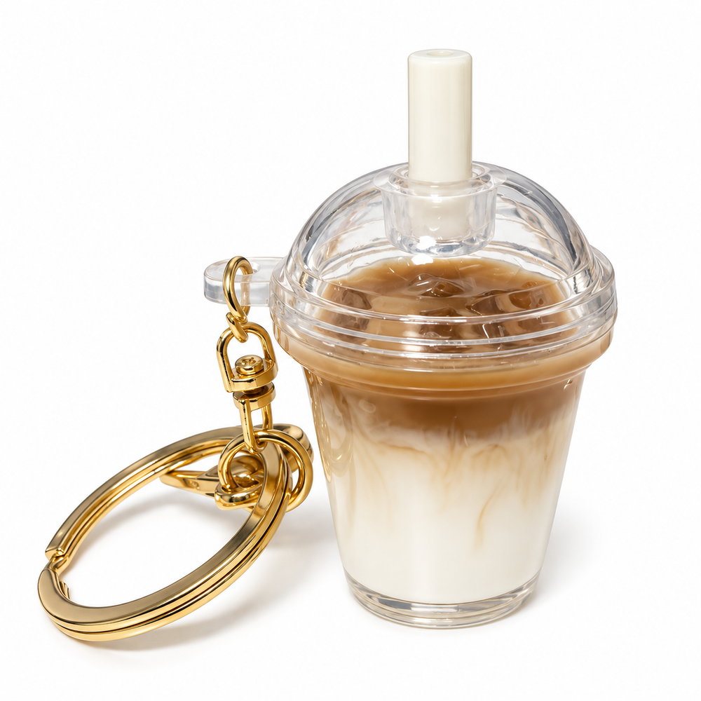 Personalized Drink Keychain – Custom Coffee & Matcha