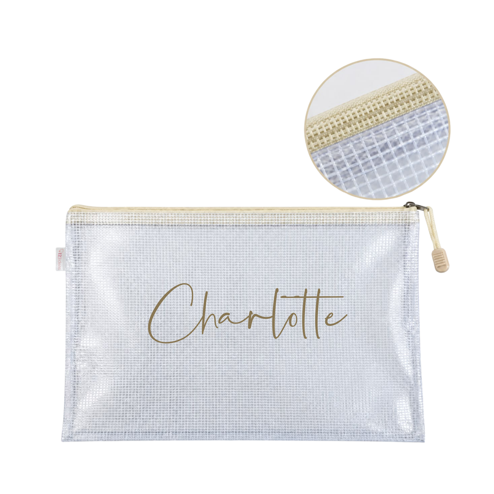 Personalized Clear Waterproof Essentials Pouch