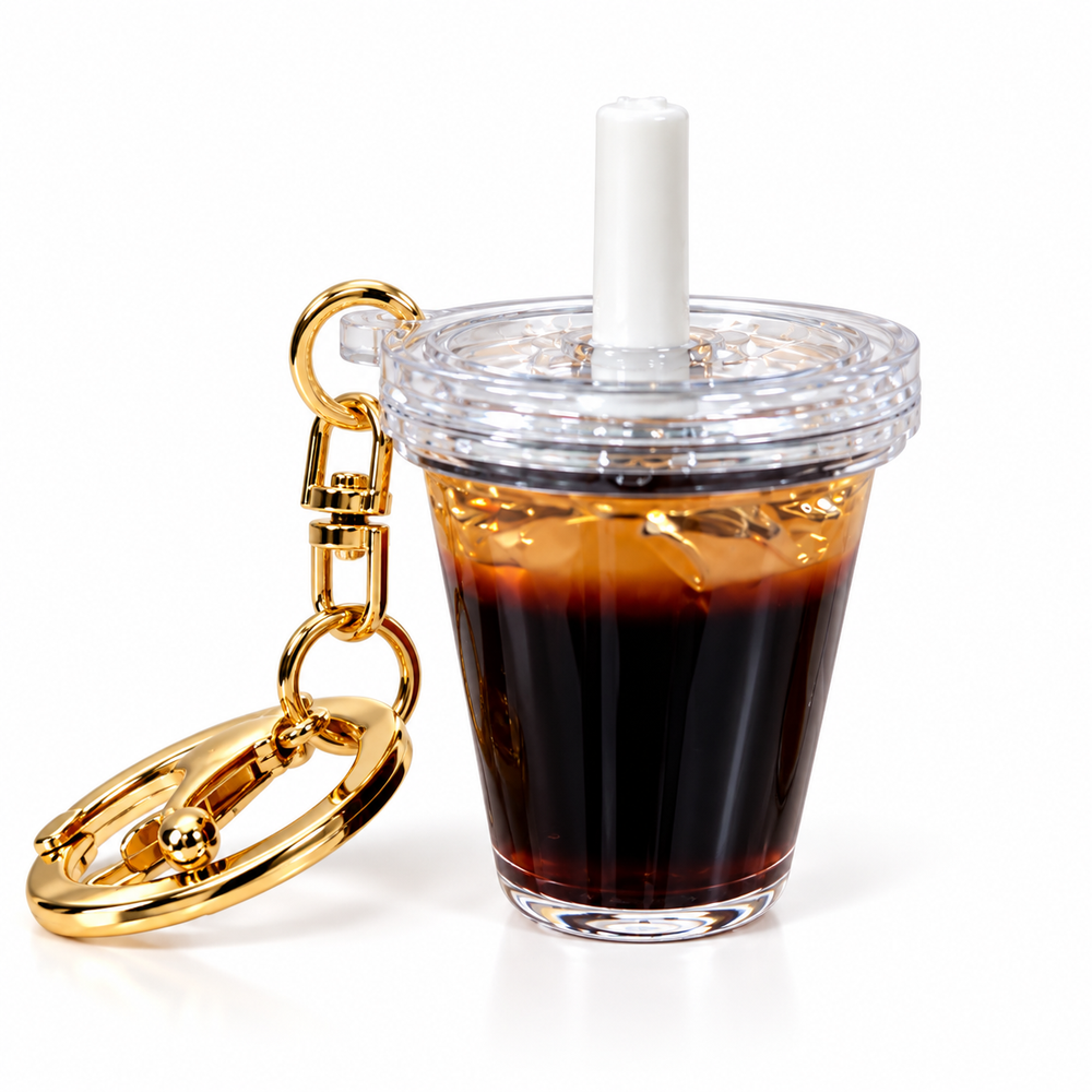 Personalized Drink Keychain – Custom Coffee & Matcha