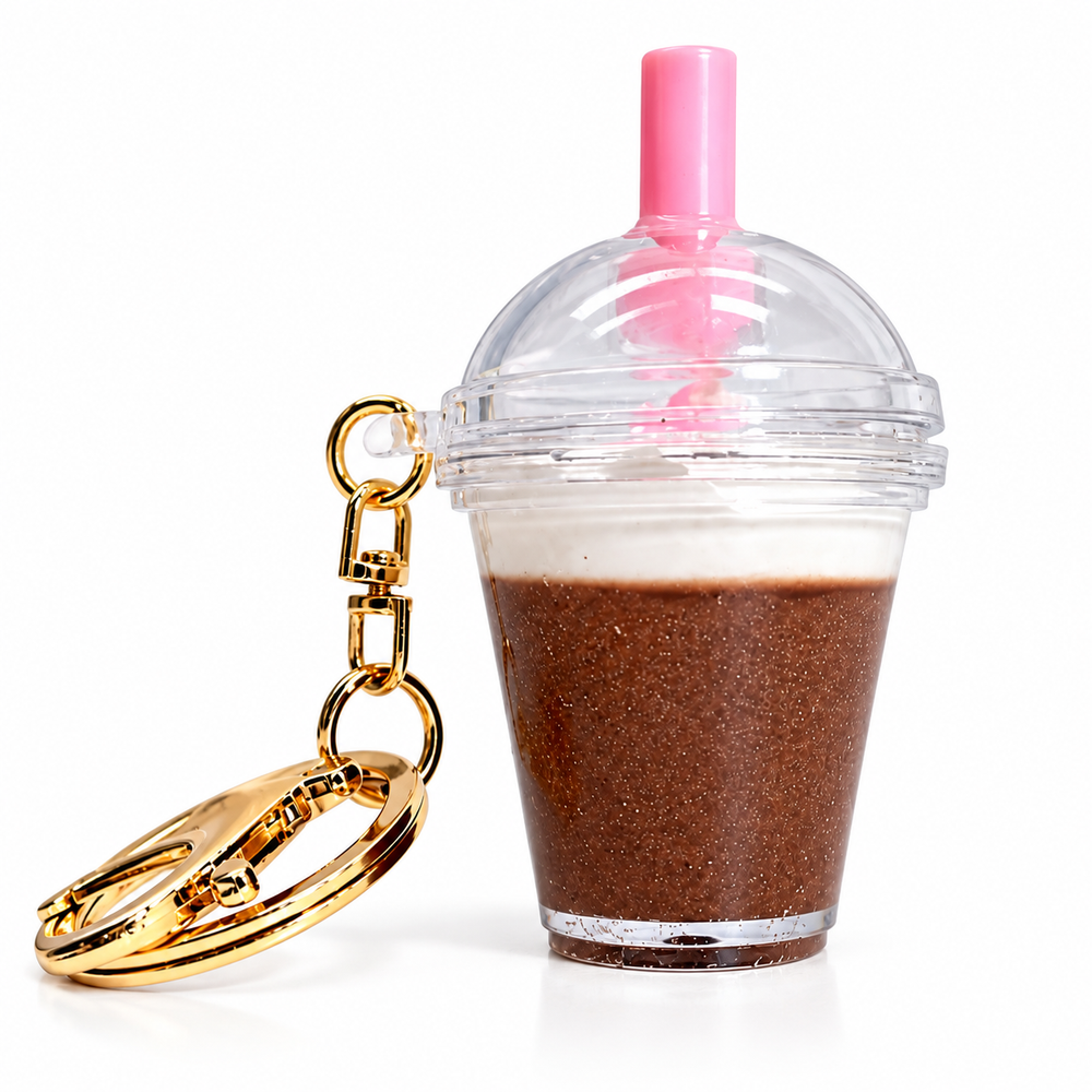 Personalized Drink Keychain – Custom Coffee & Matcha